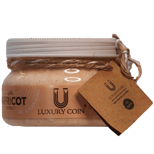 ماسک اسکراب صورت و بدن زردآلو لاکچری کوین | Luxury Coin